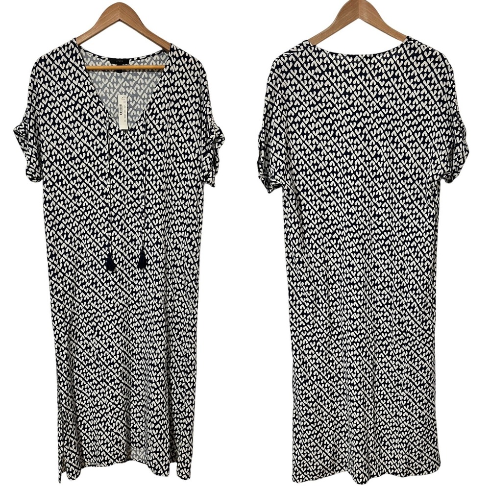 J Crew Women's Caftan Long Maxi Dress Size XS Abstract‎ Heat Swim Coverup NEW